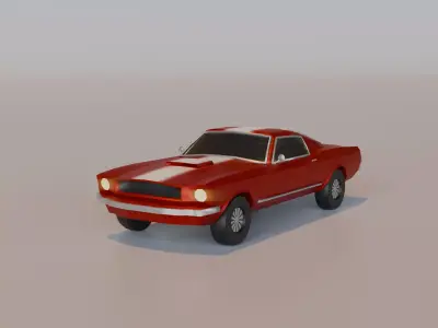Ford Mustang 1965 Fastback  Low-poly 3D model