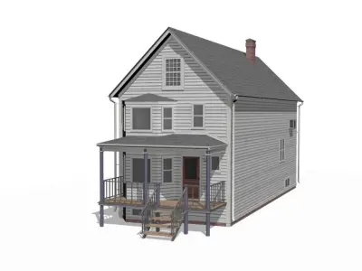 House Low-poly 3D model 10