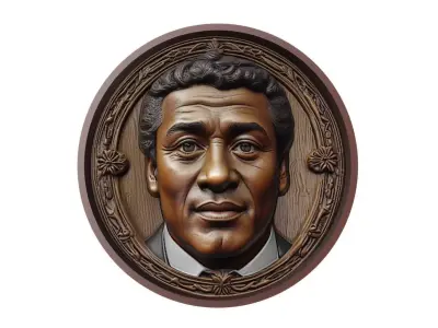 Romario Footballer Medallion 3D print model