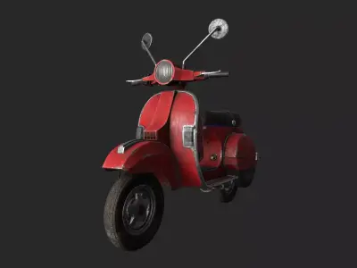 Scooter - Gameready Asset Low-poly 3D model