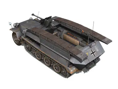 SD KFZ 251 7-  Ausf C - Assault Engineer Vehicle - 7PD 3D model