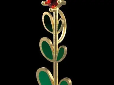 flower pendant 3D print model