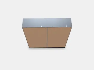 BRIMNES Storage combination w glass doors Low-poly 3D model