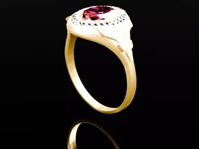 Ring 3D Model for Jewelry visualization and printing 3D model