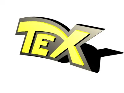 TEX logo 3D model