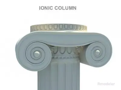 Greek Column Ionic 3D model