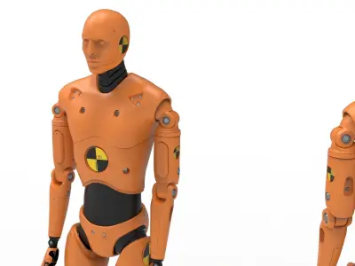 Crash Test Dummy Robot Android 2022 vs hand 3D model