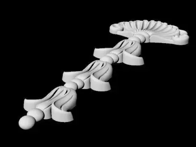 Central decor ornament for furniture 3D model 447