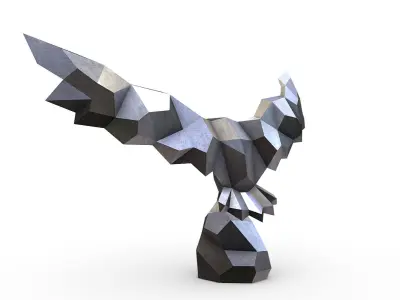 Snowy owl 3D print model