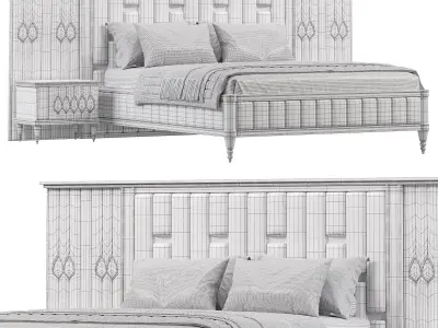 Diamond Luxury Bed By Evgor Collection 3D model