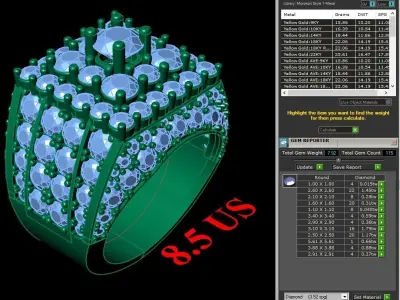 Luxury Men Rings Designs 5MR080 3D print model
