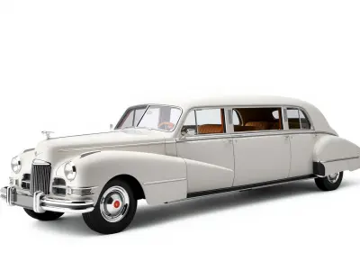 Luxurious Vintage Limousine model pack Low-poly 3D model