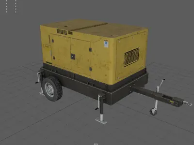 Portable Diesel Generator Set Low-poly 3D model