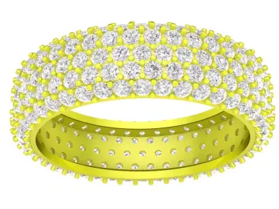 luxury fashion korean diamond women ring 4502 3D print model