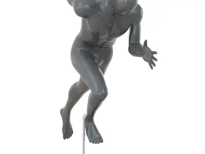 Faceless running mannequin 79 3D model