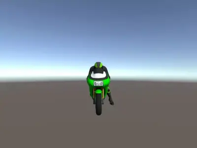 Low Poly Racing Bike With Rider-2 Low-poly 3D model