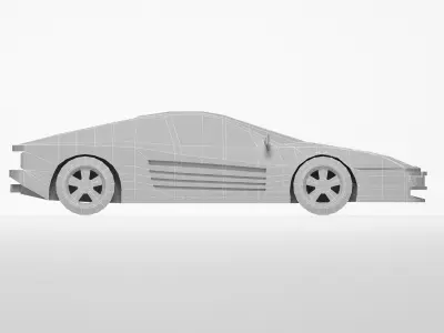 Ferrari sports car Low-poly 3D model