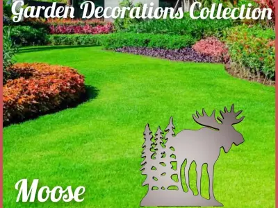 Wonderful Artificial Moose Home and Garden Outdoor Lawn Decor 3D model