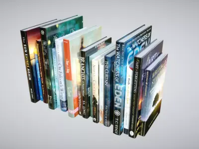 Books Fantasy Low-poly 3D model