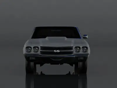 Chevrolet Chevelle SS454 Low-poly 3D model