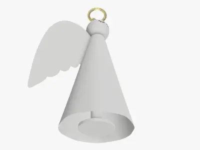 Angel with halo paper 3D model