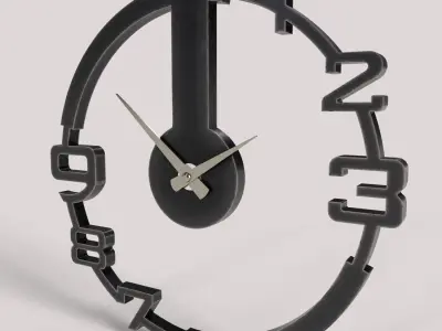 3D Wall Clock  Modern Minimalist Design 3D model