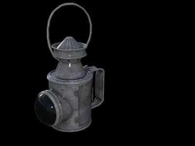 Railroad Oil Lamp fp Low-poly 3D model