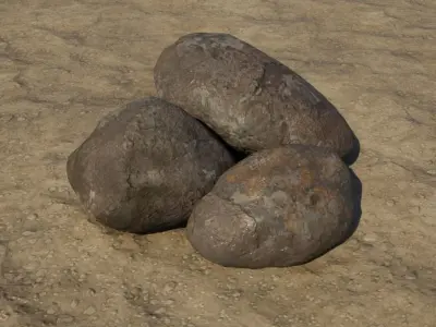 Rock Collection Free low-poly 3D model