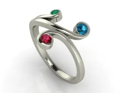 3D printable women sports ring Free 3D print model