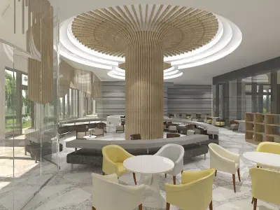 3D model Luxury Hotel Interior Scenes-3 in 1 3D model