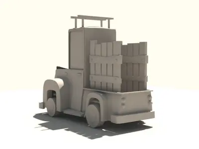 3D stylized car 3D model