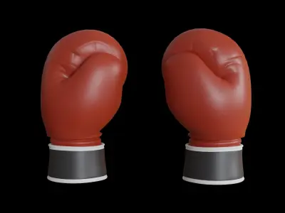 Boxing Gloves Low-poly 3D model