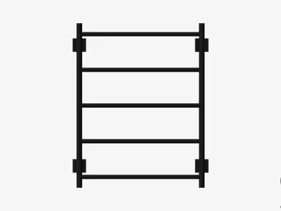 Towel Rail - Ladder - Luxury - Round - 550 - Square Plate Low-poly 3D model