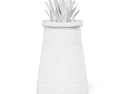Plant 3D Model in Large Modern Pot 3D model purchase