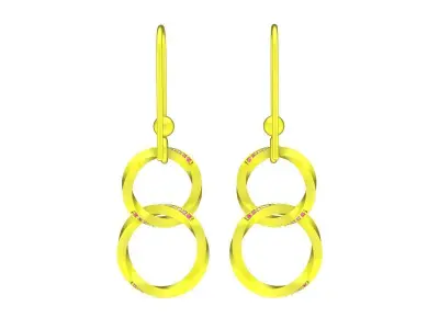 5873 luxury diamond dangle earring 3D print model