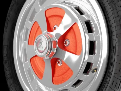 Jaguar Kent alloy with Pirelli sport tyre 3D model