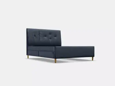 IDANAS Upholstered storage bed Low-poly 3D model
