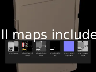 SD card sandisk sdxc extreme pro 128gb Low-poly 3D model