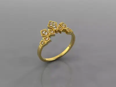 Clean fusion ring - Jewelry - 3D - AN-1003 3D print model