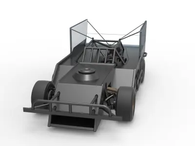 Outlaw Figure 8 Modified stock car Scale 1 to 25 3D print model