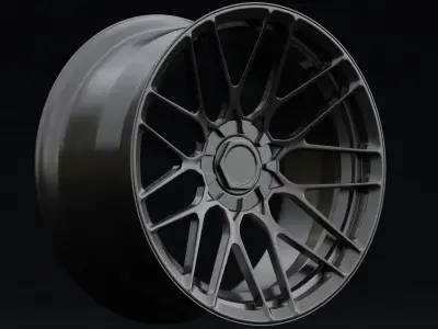 Rotiform RSE Aftermarket Wheel Low-poly 3D model