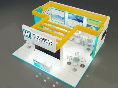 Booth Exhibition Stand a164 3D model