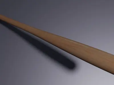 Baseball Bat  Wooden Low-poly 3D model