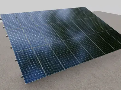 Solar Panel Steel Construction Type 18 3D model