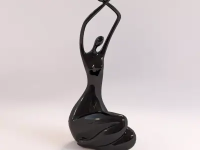 A statuette of a lady 4 3D model