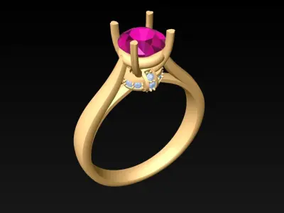 Diamond Ring - Womens Rings - N729946 3D print model