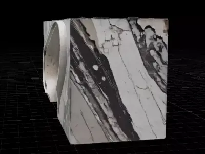 Museum Monolith Relic Ultra Luxury Abstract Sculpture 3D Model Low-poly 3D model