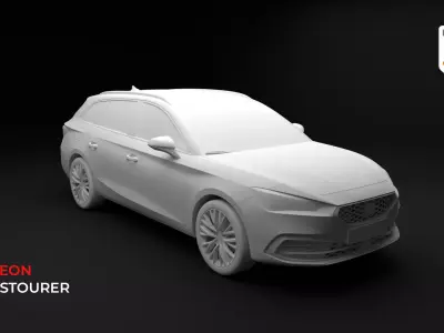 Seat Leon Sportstourer 2020 - High-Quality Blender Model 3D model
