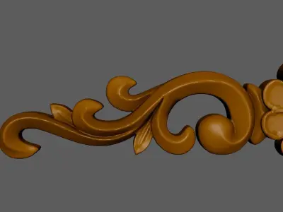 Gate Iron Flower Metal Art Decoration 3D model