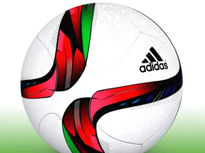 Adidas Conext15 Soccer Ball 3D Model Red 3D model